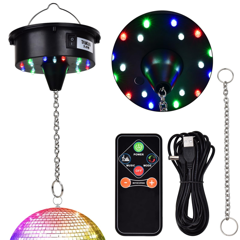 Disco Ball Motor Lights with Remote,3-15RPM Adjustable Spinner-image-OPC-PHZ8QK5-NEW