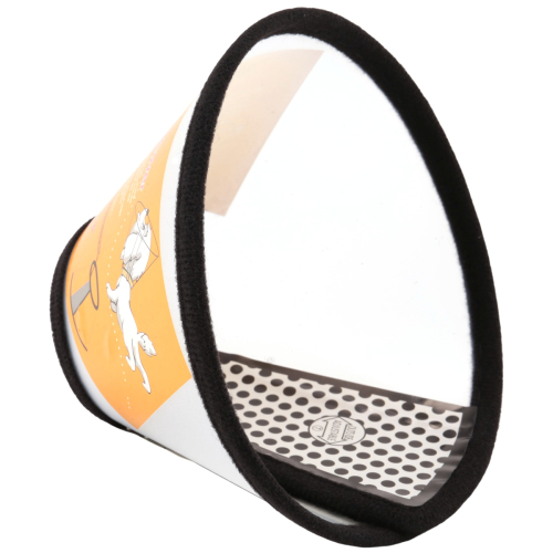 Elizabethan Pet Wound Healing Cone E- Collar White with Black 1