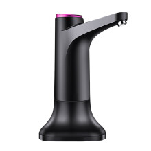 Electric Water Bottle Pump with Base USB Water Dispenser-Dark Gray