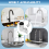 Electric Water Heater with Temperature Display for Kitchen EU Plug A 6