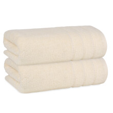 (IVORY OR CREAM) Jumbo Bath Towels 2 Pack 100% Egyptian Cotton Super Soft Bath Sheets (70x140cm) Highly Absorbent Towel Set 500-GSM