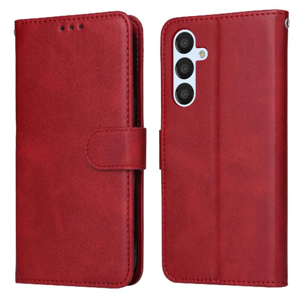 (Red) Flip Case For Samsung Galaxy A34 5G Flip Cover Card Slots Magnetic Closure Precise Cutouts Red 764563083343