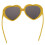 Mode Lustige Sommer Liebe Herzform Sonnenbrille Gelb 3