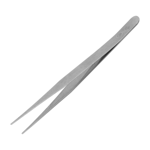 Pinzette dritte a punta fine color argento da 4 1/2" 2