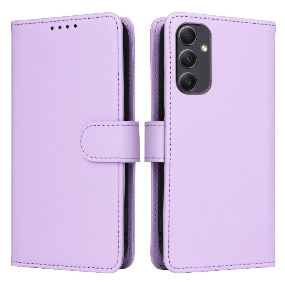 (Purple) Flip Case For Samsung Galaxy A34 5G Rfid Blocking Flip Cover Wallet Detachable Design Wireless Charging Purple 764563083657
