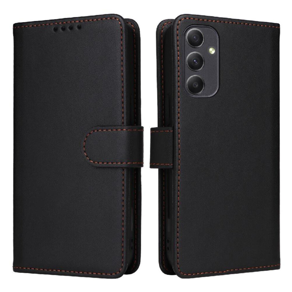 (Black) Flip Case For Samsung Galaxy A34 5G Rfid Blocking Flip Cover Wallet Detachable Design Wireless Charging Black 764563083664