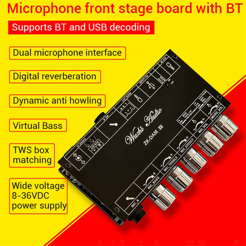 Front Effect Microphone Singing with Bluetooth USB Decode Board(B) 1