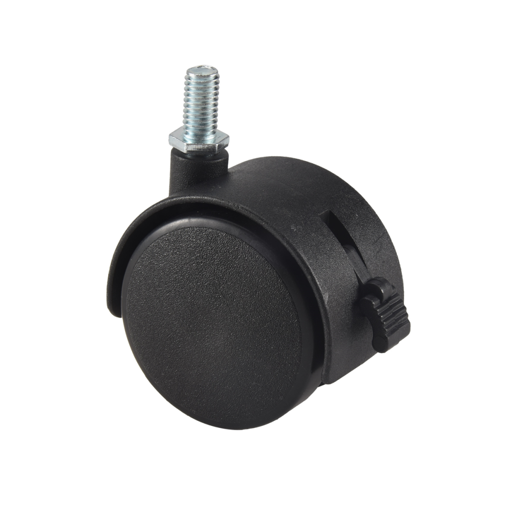 Furniture Swivel Locking Caster 8Mm Screw Stem 2-Inch Dia Wheel Black 4852229261689