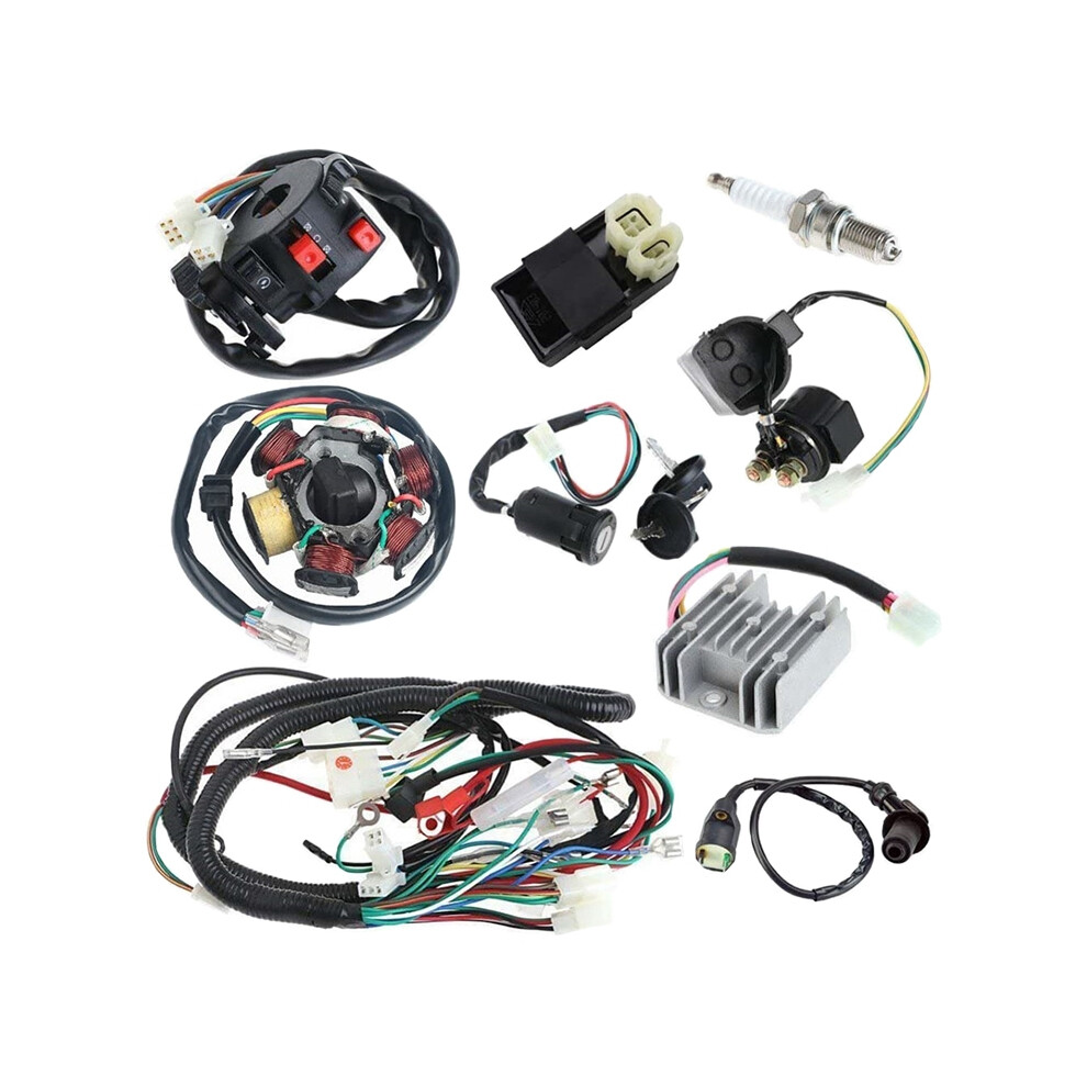Full Electrics Wiring Harness For Gy6 150Cc Atv Quad Go Kart 4852229261412