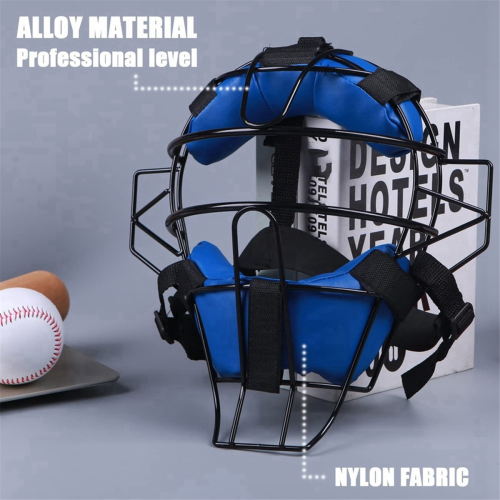 Full-Face Baseball Catcher Mask,Secure, Does Not Obstruct View, Blue 2