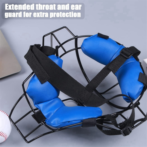 Full-Face Baseball Catcher Mask,Secure, Does Not Obstruct View, Blue 1