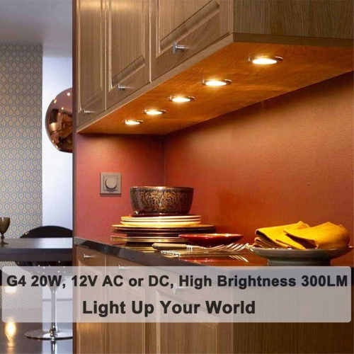 G4 Bulb,20 Pack Halogen G4 12V 20W with G4 Bi-pin Base 1
