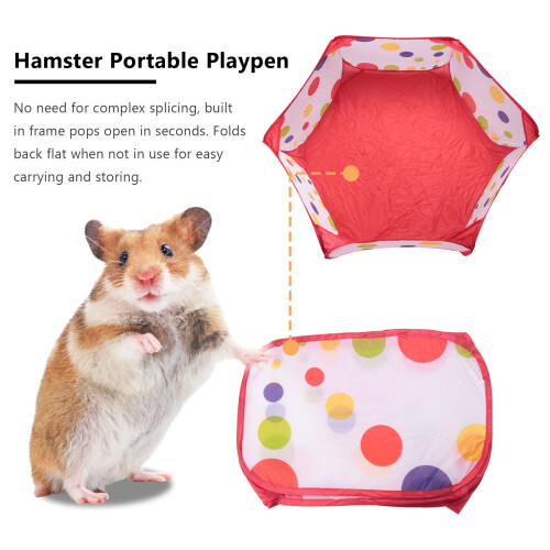 Guinea Pig Foldable Playpen Portable Small Animals Playpen Open 2