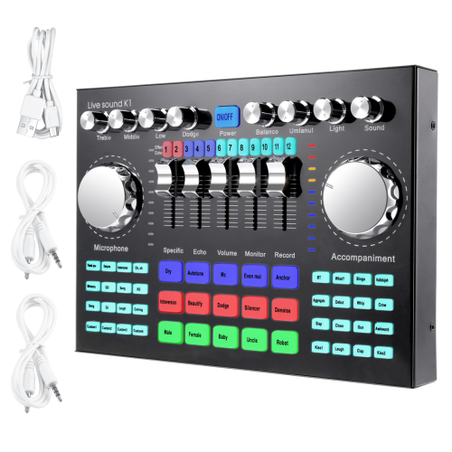 K1 Soundkarte Mixer Board Streaming Audio Bluetooth 5.0 Universal 2