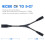 IEC320 C8 to 2X C7 Y Split AC Power Cord, 1 in 2 Out AC Power Cable 3