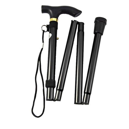 Hiking Camping Mountaineering Poles Walking Stick Folding Cane, C
