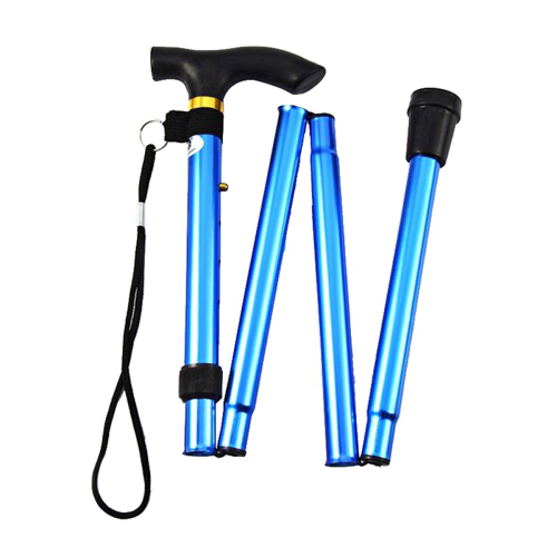 Hiking Camping Mountaineering Poles Walking Stick Folding Cane, C 1