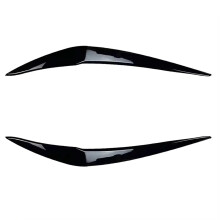 Car Evil Eye Headlight Eyebrows Compatible with BMW 1 Series F20 F21 Facelift 20152019 Eyelids Bodykits Tuning Apron Accessories(Gloss Black)