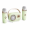 Altoparlante portatile wireless Bluetooth per karaoke con microfono verde 1