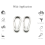 Set di accessori per montaggio a parete e soffitto M6, ganci a forma di U 3