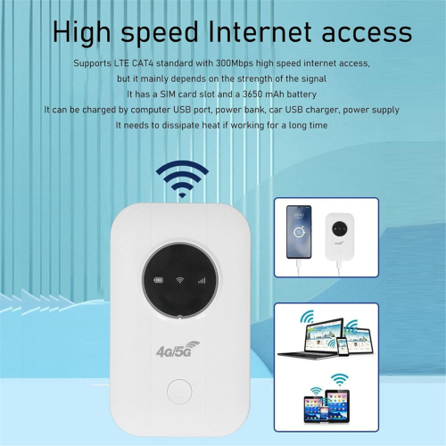 Μόντεμ-Ρούτερ LTE 4G/5G, Hotspot 300 Mbps Έως 10 συσκευές, Υποδοχή κάρτας SIM 2