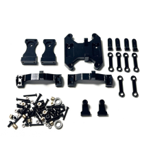 Kit altalena con telaio in metallo bilanciato, nero