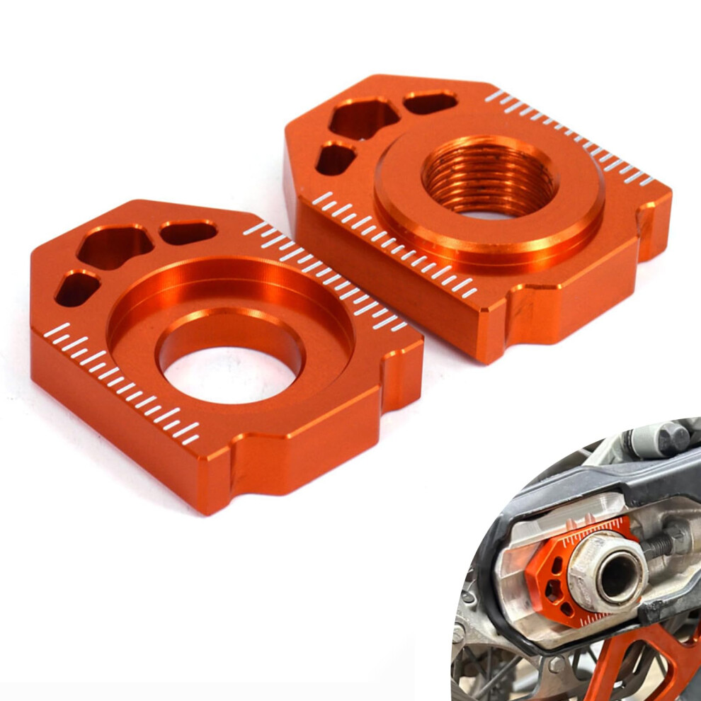 Dirt Bike Rear Axle Block,Cnc Chain Tensioner Adjuster For 150Sx 350Excf 85Sx Orange 477169091994