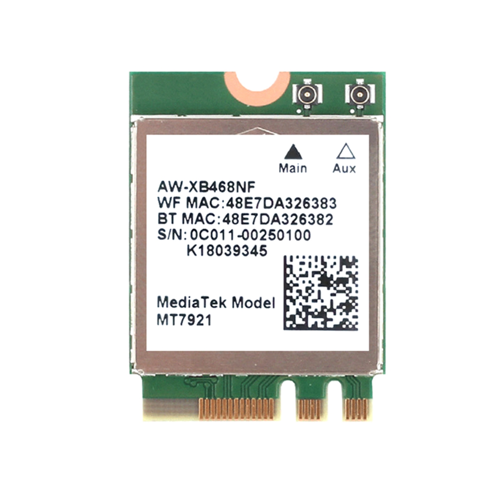 Mt7921 Wifi6 2.4G 5G Gigabit Network Card M2 5.2 Bt Network Card 4852229203665