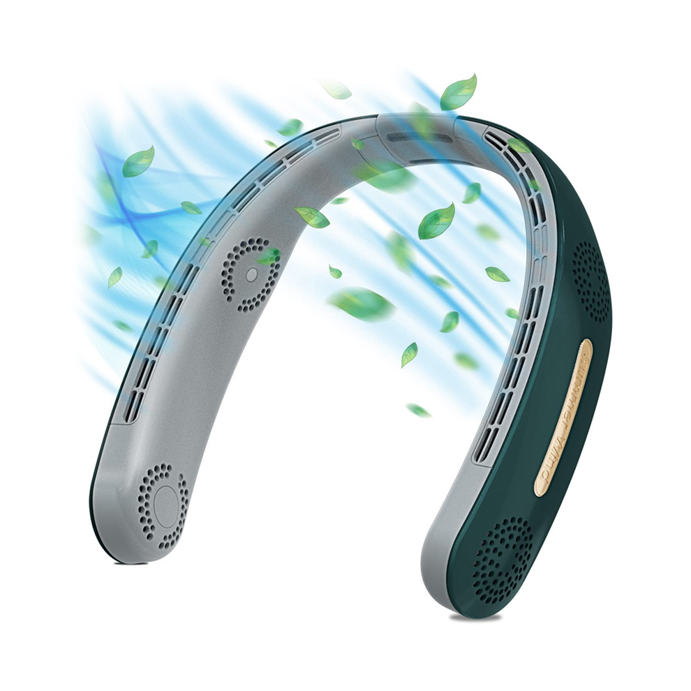 Neck Fan, 4000MAh Portable Neck Fan 360 Bladeless Cooling Green-image-OPC-PHZ98CQ-NEW