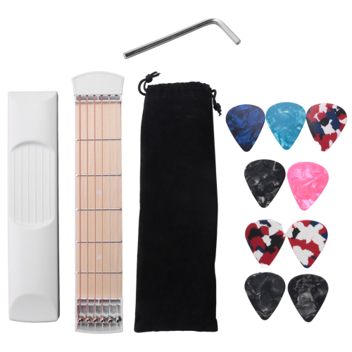 Manico per chitarra tascabile, chitarra portatile a 6 tasti 1