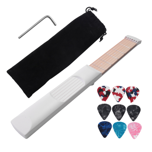 Manico per chitarra tascabile, chitarra portatile a 6 tasti 2
