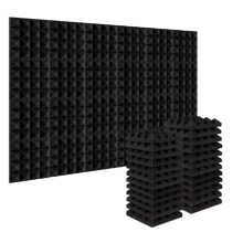 Pyramidenförmige Schallschutzpaneele zur Schallabsorption, schwarz