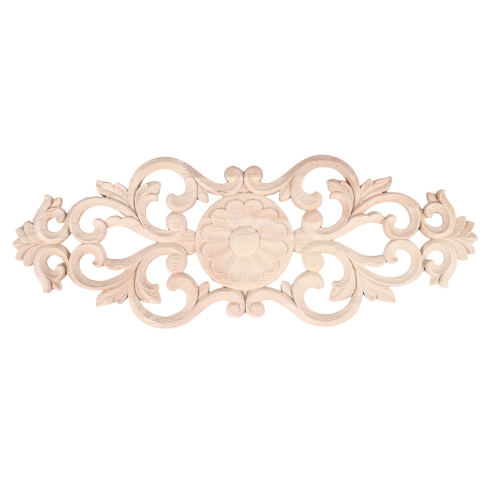 Rubber Wood Carved Applique Retro Furniture Crafts Decor(40*15cm)-image-OPC-PHZ9DQ2-NEW