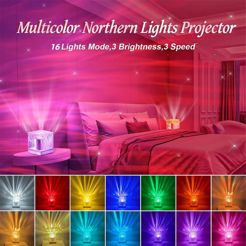 RGB Northern Lights Cube Lamp with Remote Control for Bedroom Decor 2