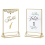 Sign Holder Gold Picture Frame Double Sided Clear Display Stand 4