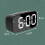 Smart Digital Alarm Clock Bedside,White LED USB Desk Clock,Black 5