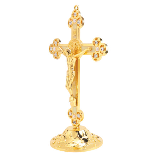 Standing Crucifix with Base for Home and (Gold) 2