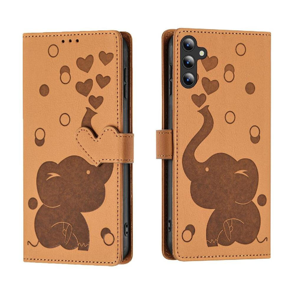 (Yellow) Flip Case For Samsung Galaxy A34 5G Three Card Slots Kickstand Premium Leather Yellow 764563086603