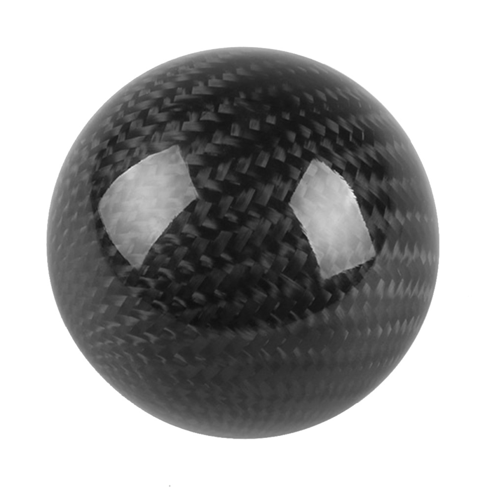 Style Universal Carbon Fiber Manual Gear Shift Knob Round 4851455567756