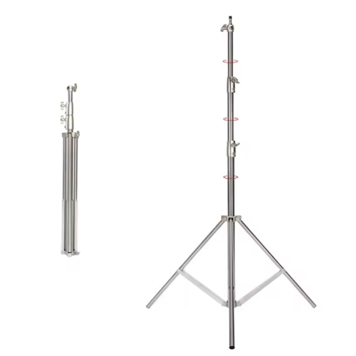 Super Stable Stainless Steel Big Tripod Foldable Lighting Stand 2