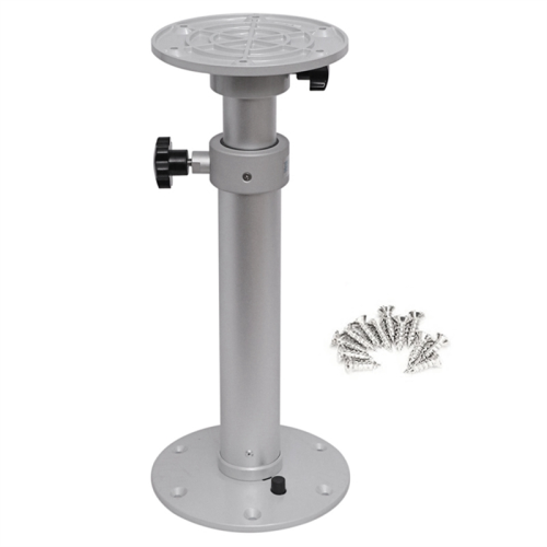 Adjustable Table Pedestal Detachable Table Base Stand Silver White