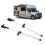 RV 310‑435mm Window Support Rod Telescopic Aluminium Alloy 6