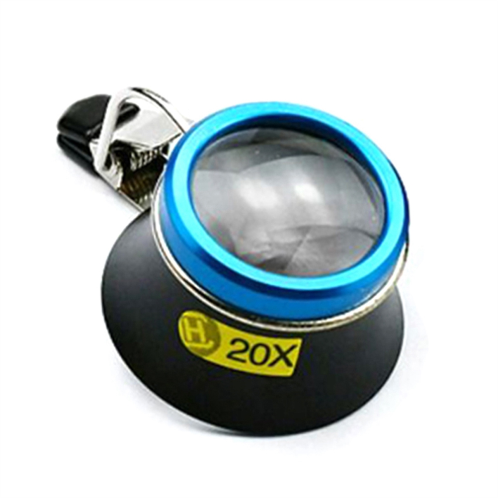 Bez Marki 20X Eyeglass Magnifier Clip-On Eye Magnifier Portable Repair Tool