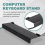 Acrylic Computer Keyboard Stand for Desk, Keyboard Riser Tilt Lift 4