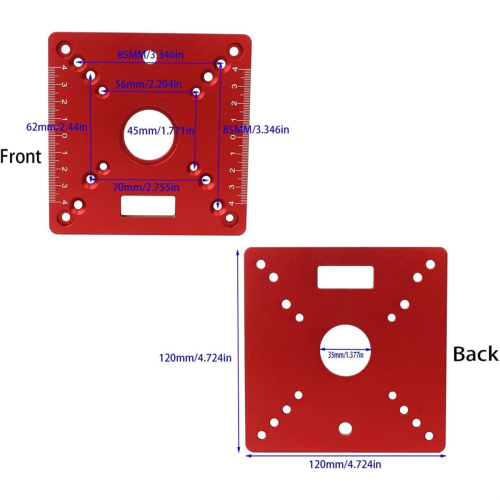 Router Table Insert Plate,Square Woodworking Bench Router Flip Plate 1