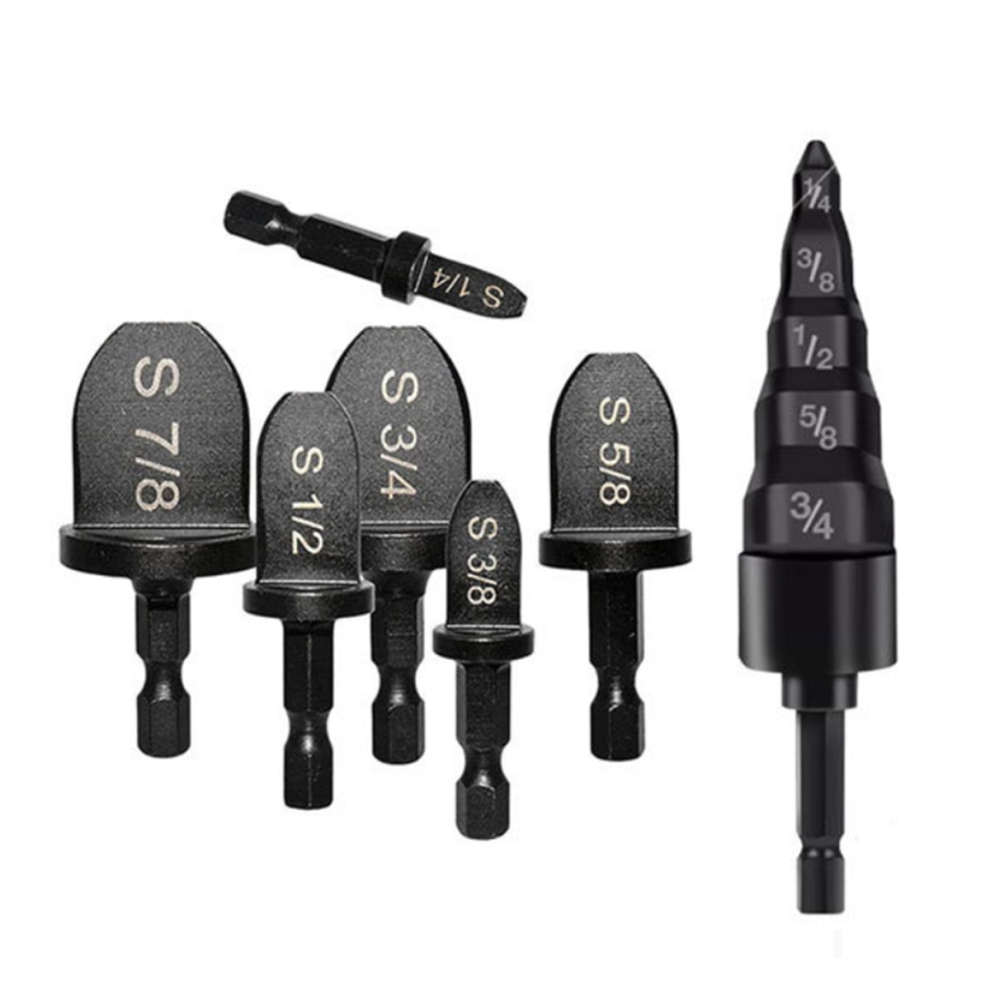 7Pcs Manual Copper Pipe Swaging Tool Drill Bit 4853934807667