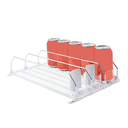 Drink Organizer for Fridge-White Automatic Pusher Glide 1