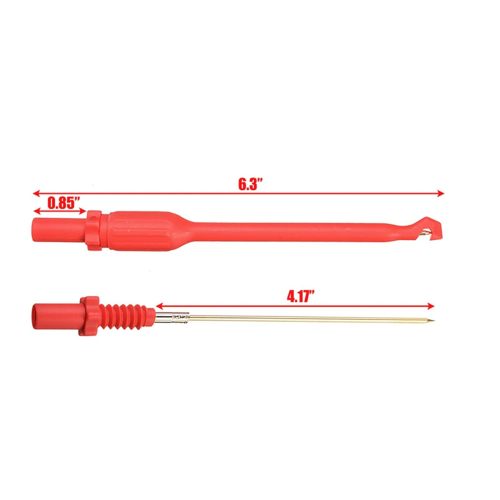 2Pcs/Set 4mm Wire Piercing Clip 10A Automotive Test Lead Kit 2
