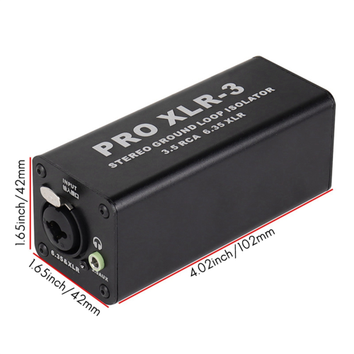 PRO XLR-3 Stereo Ground Loop Isolator 3.5 6.35 XLR Audio for PC 2