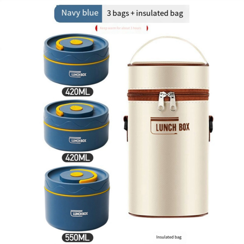 Warmhaltebox für Mittagessen, Thermobox für Mittagessen Blau B